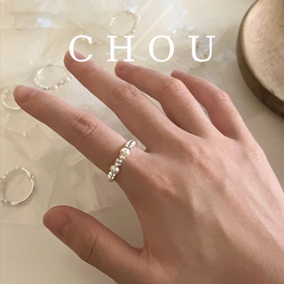 Nhẫn Màu Bạc Hạt Ngọc | CHOU ACCESSORIES |