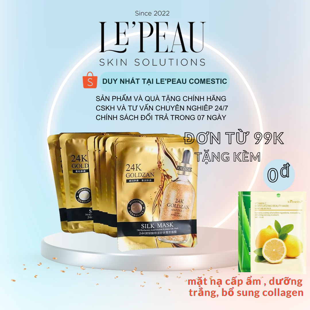 Mặt nạ vàng 24k hộp 10 cái - Mặt nạ vàng luxury dưỡng ẩm phục hồi hư tổn da