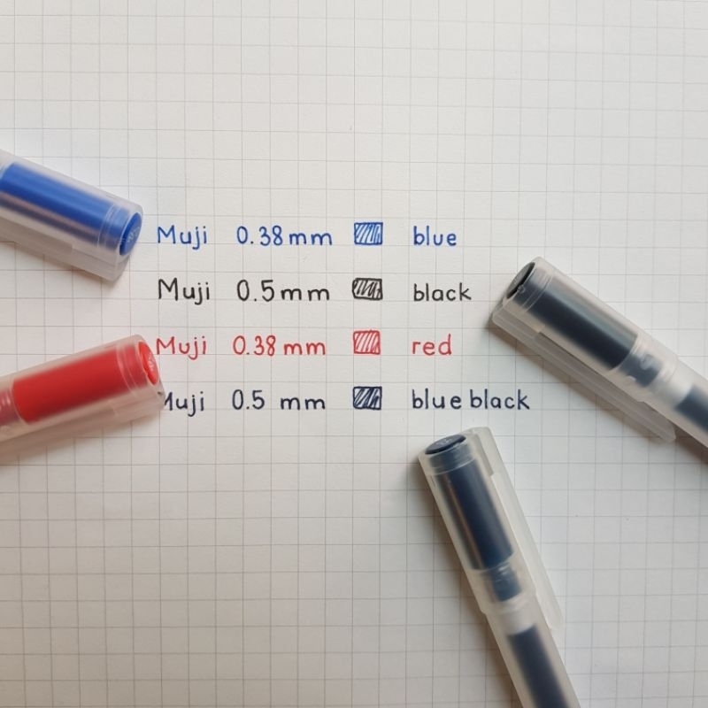 Bút gel MUJI cây lẻ loại có nắp