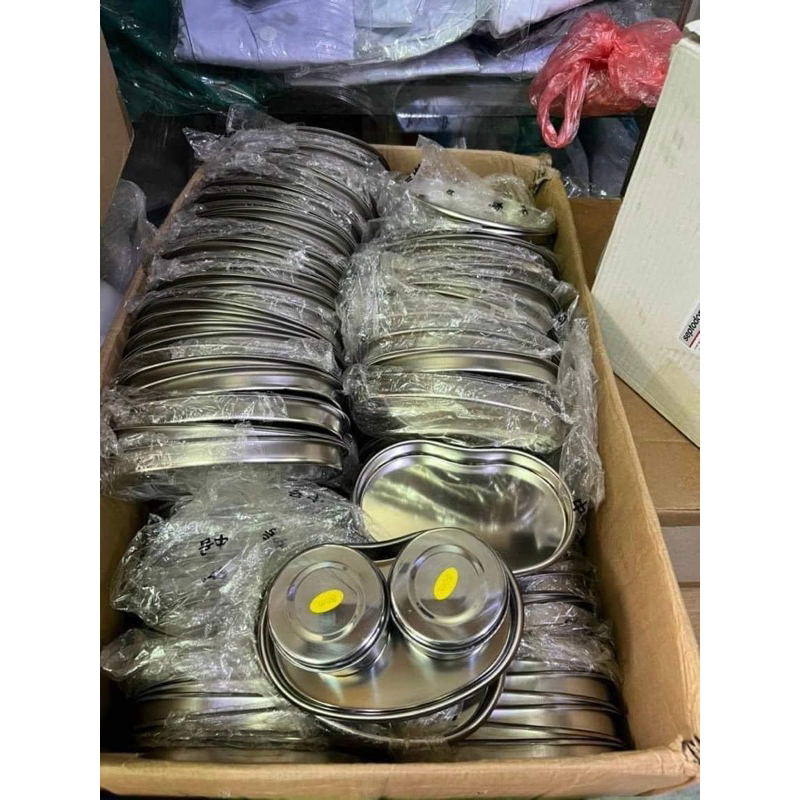 Khay Hạt Đậu Và Hũ Inox Phun Xăm - SPA - TMV
