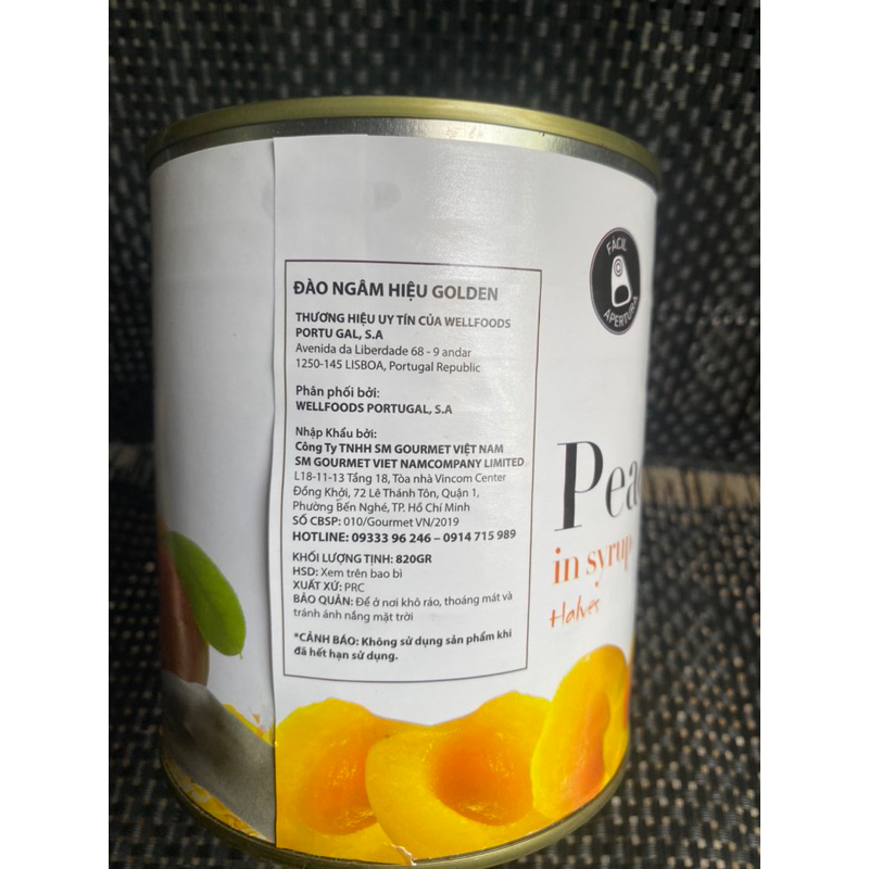 Đào Ngâm Golden 820gr