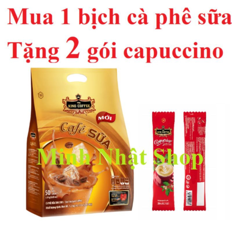 Cà Phê Sữa Hòa Tan 3IN1 KING COFFEE - Túi 50 gói x 24g HSD: 2025