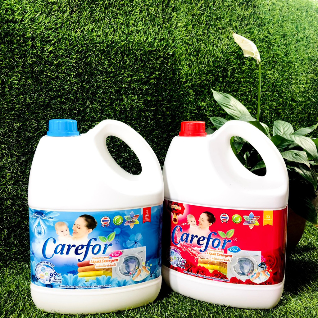 Nước giặt Carefor 3.6L Thái Lan giặt xả đậm đặc, diệt khuẩn, lưu hương thơm lâu, an toàn với làn da nhạy cảm
