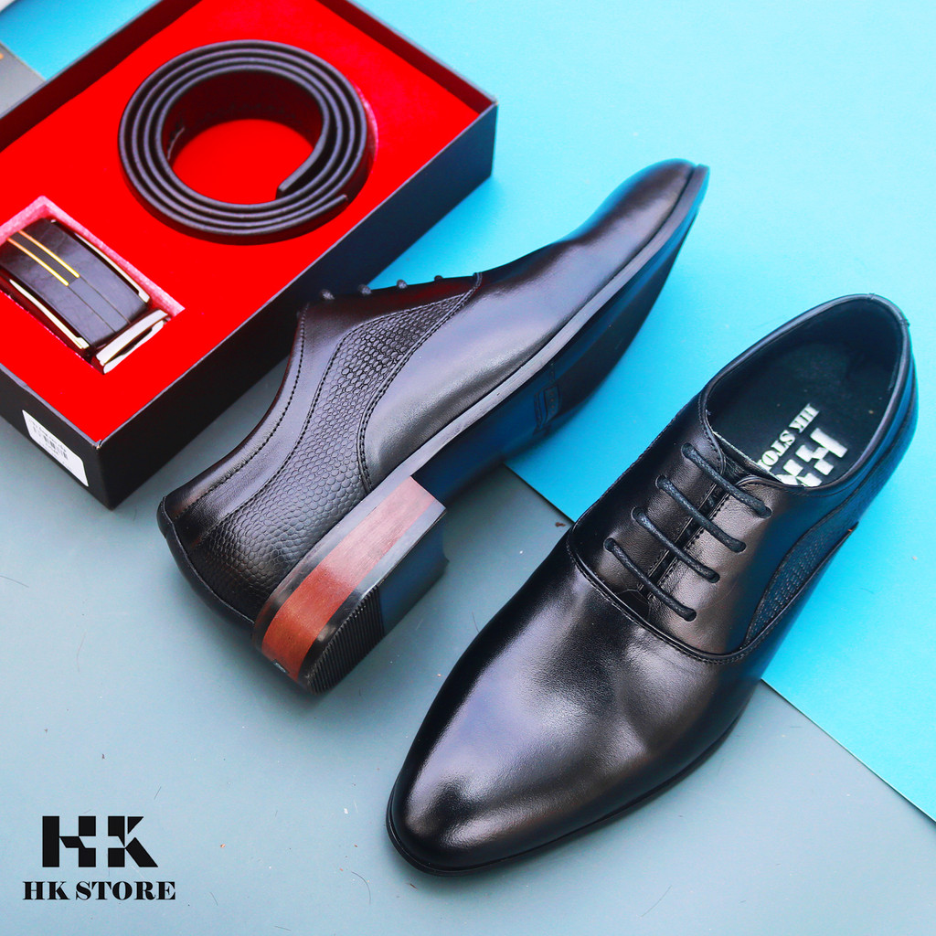 Giày tây nam đế phíp - da bò cao cấp siêu sang - hàng chính hãng HK.STORE - đẳng cấp, sang trọng - bảo hành 12 tháng