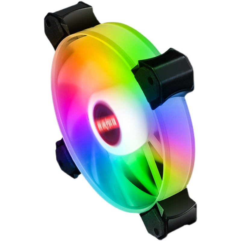 Quạt tản nhiệt máy tính LED RGB kích cỡ 12cm chạy êm ít tiếng ồn
