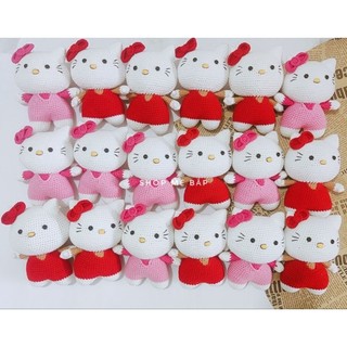 Hàng đặt Mèo helokitty Thú bông len handmade đồ chơi cho bé , Chart móc thú