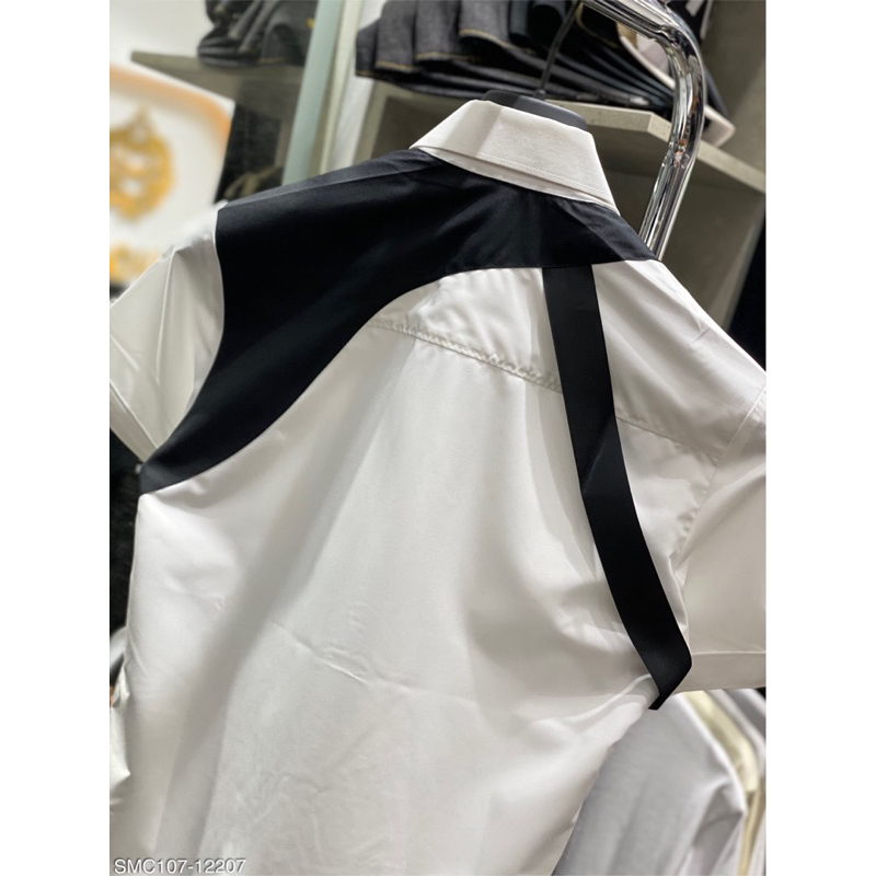 Sơ mi cộc thiết kế mix dây đen sang trong ,lên dáng cực chất