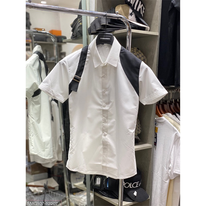 Sơ mi cộc thiết kế mix dây đen sang trong ,lên dáng cực chất