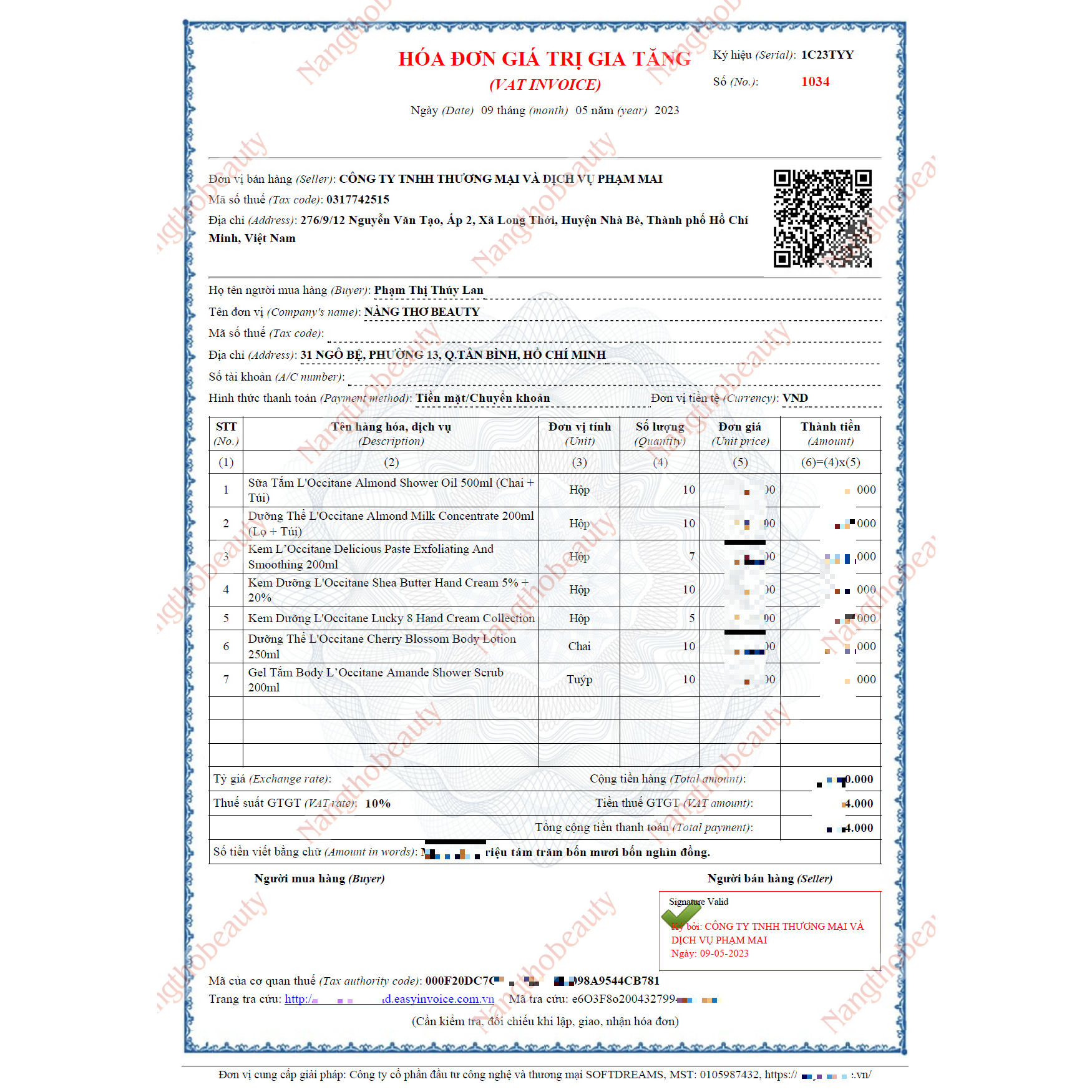 Sữa Dưỡng Thể Hoa Anh Đào L'Occitane Cherry Blossom Body Lotion 250ml