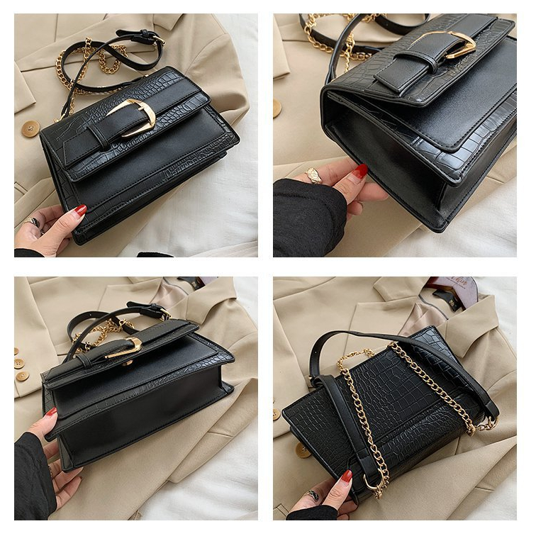 TÚI XÁCH NỮ MÁC THEN CÀI VÂN RẮN PHONG CÁCH ĐƠN GIẢN 639 - SUPERBAG668