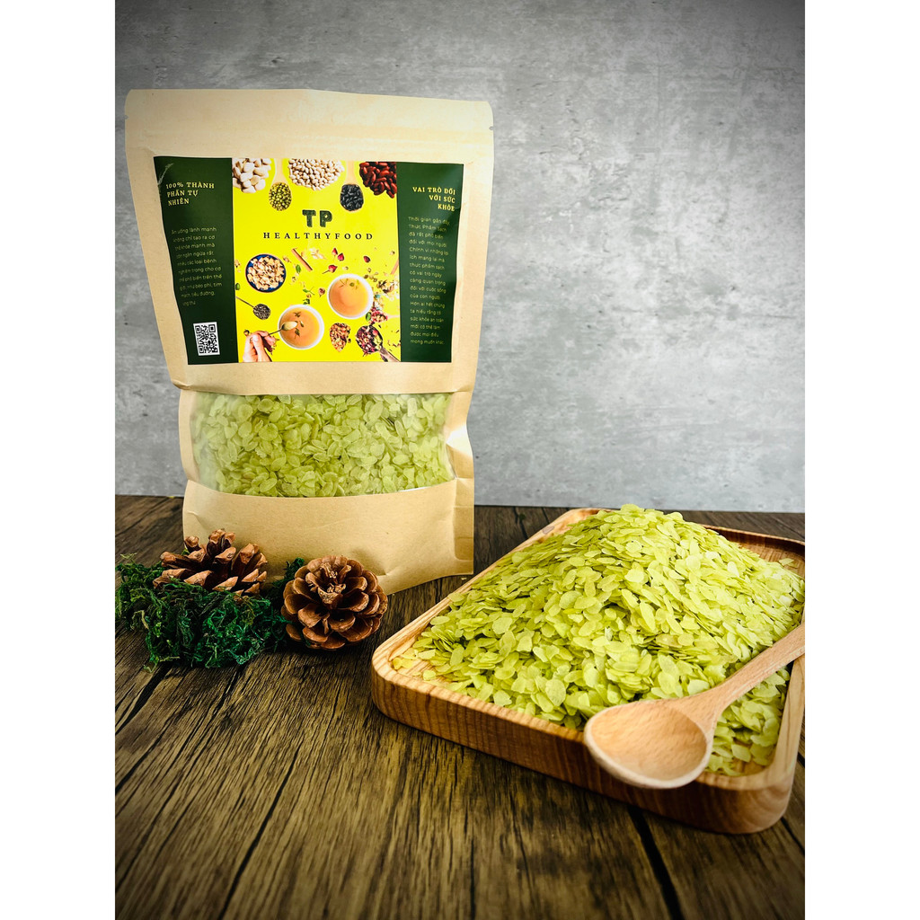 MUA Ở SHOP TP HERBAL TEA ĐỂ CÓ THÊM ƯU ĐÃI - Cốm dẹp xanh làm chả,chiên tôm,làm bánh, nấu xôi,kem...