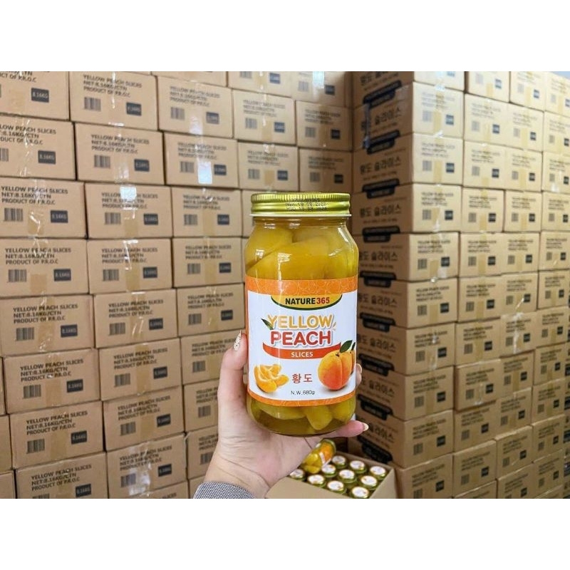 Đào Ngâm Hàn Quốc Hũ 680g