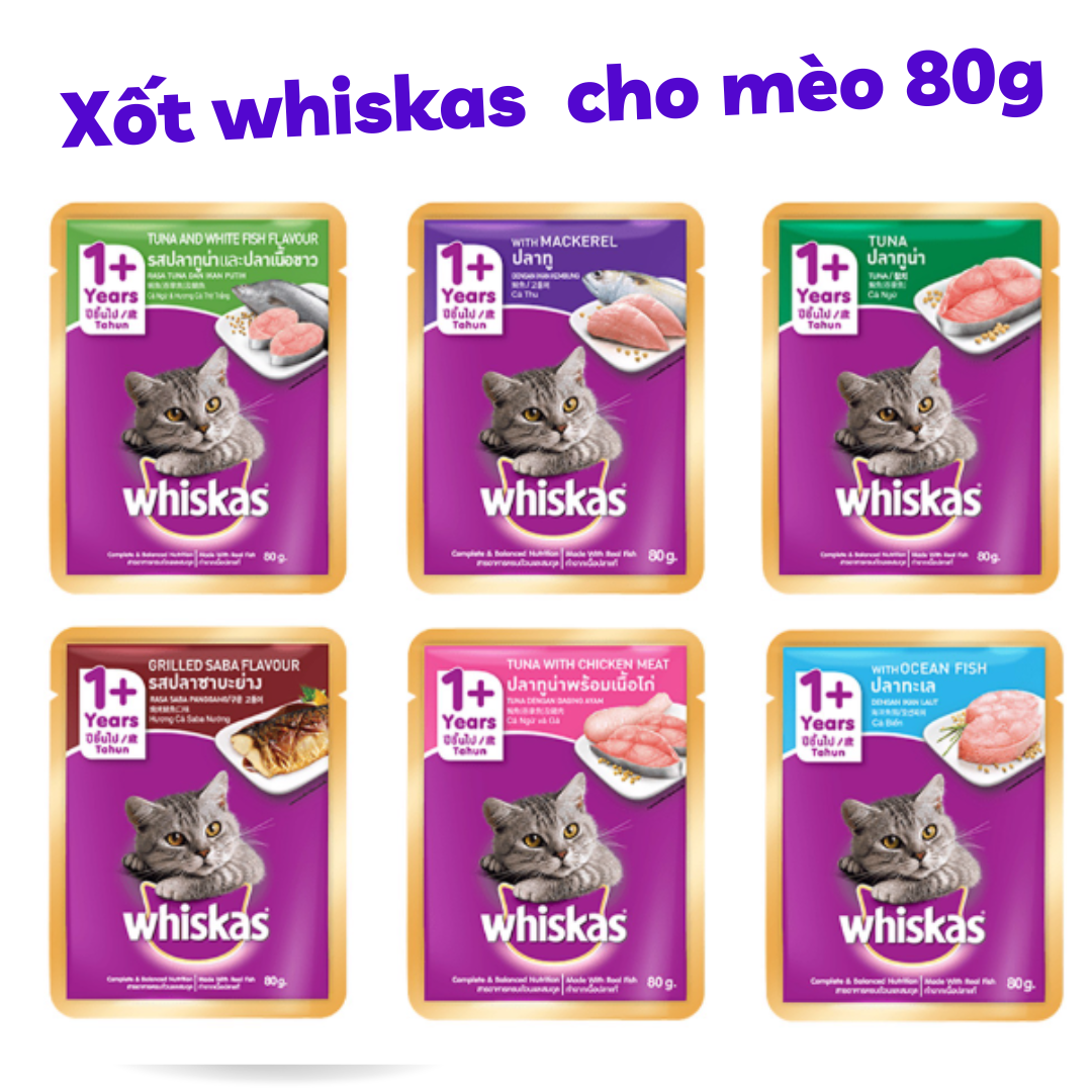 Xốt Whiskas Cho Mèo Túi 80g - Kpetmart