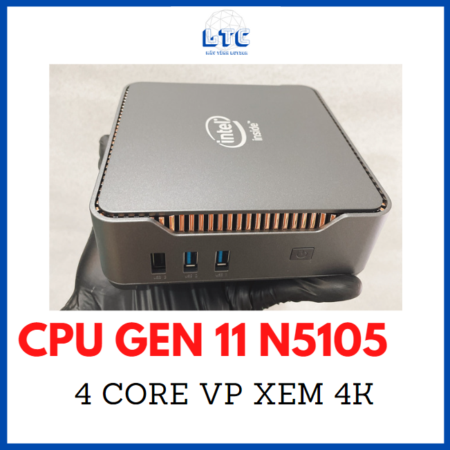 MINI PC VĂN PHÒNG NHỎ GỌN CPU GEN 11 N5105/RAM 8G/SSD 256G CHẠY VĂN PHÒNG XEM PHIM