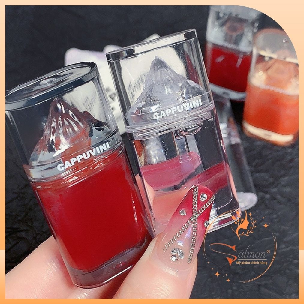 Son Tint Bóng Núi Tuyết Siêu Lì CAPPUVINI CP137 Light Sensitive Jelly Lip Oil, Son Núi Băng Hottrend- Hàng Nội Địa Trung