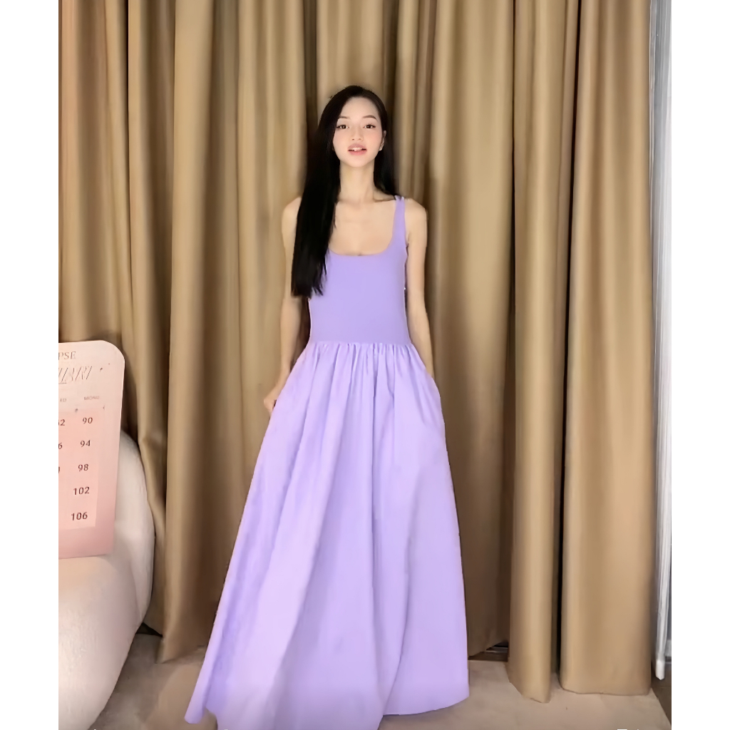 Váy Tanktop Nhún Ly Eo Xoè Eclipse Clothing Váy Hai Dây Chữ A Đi Biển Dạo Phố Du Lịch