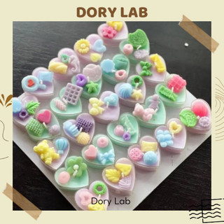 Nến Thơm Tealight Trái Tim Topping Màu Sắc - Dory Lab