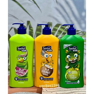 Hàng chuẩn Mỹ - Sữa tắm Suave Kids 3in1 532ml (Táo/ Dâu/ Dừa)
