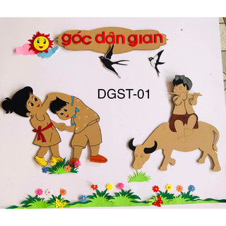 Góc Steam Dân Gian( Steam mầm non- Hình thủ công bằng giấy Carton)