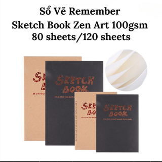 Sổ may gáy 80 trang potentate sketchbook a4, a5 giấy 100gsm