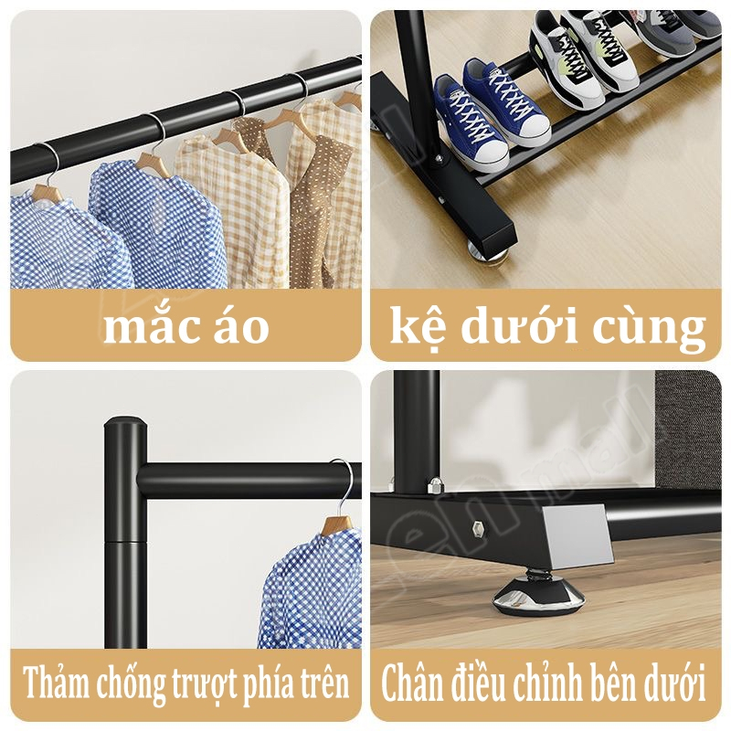 ZEN Giá treo quần áo  Giá Phơi Quần Áo khung thép chắc chắn Có thể treo 60 + thanh treo quần áo
