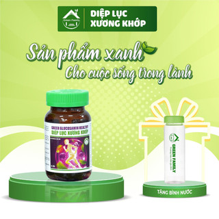 Diệp Lục Xương Khớp Glucosamine HBC GREEN FAMILY Bảo Vệ Khớp Kết Hợp Collagen Hộp 30 Viên Uống Hạn Sử Dụng 3 Năm