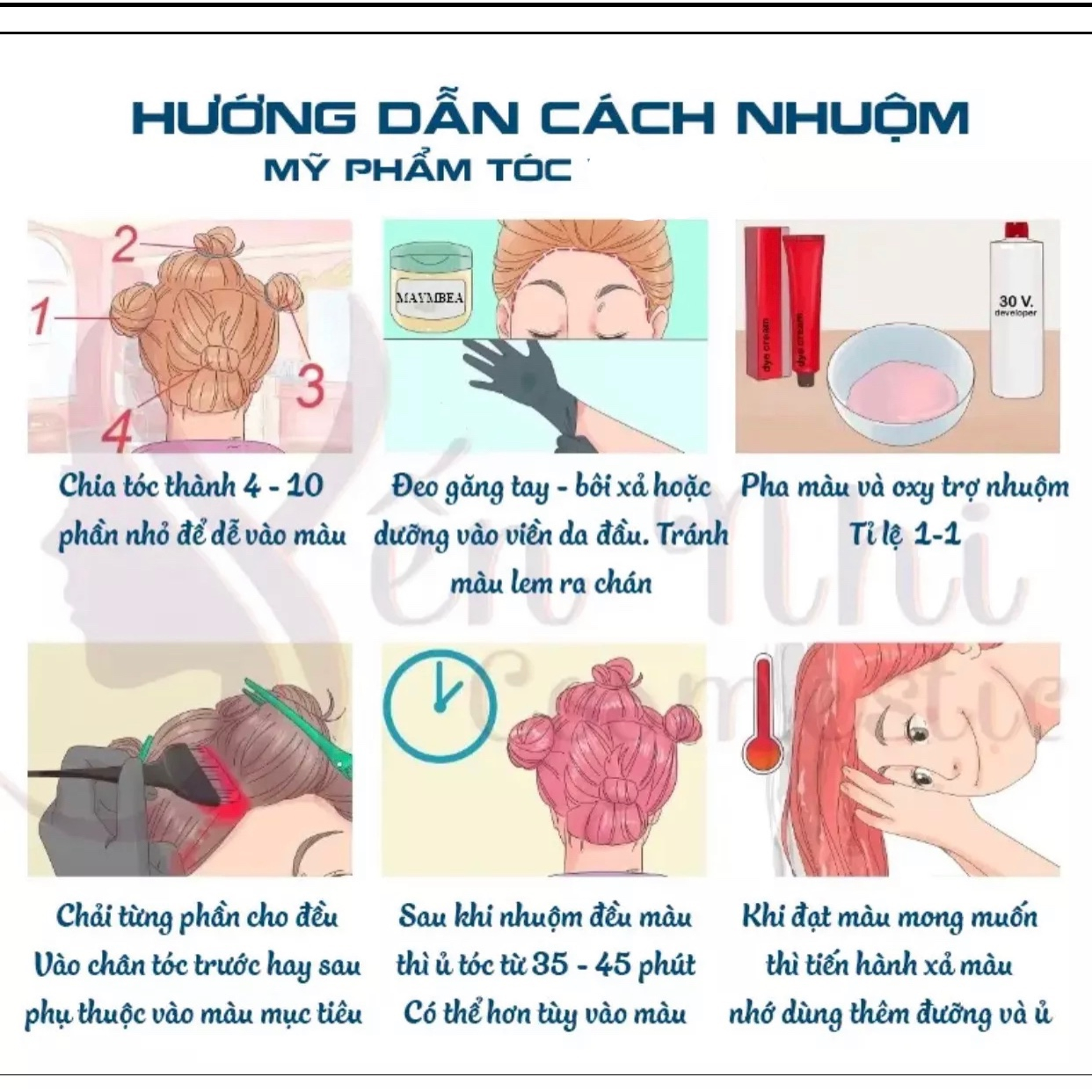 Thuốc nhuộm tóc màu NÂU TRÀ SỮA , NÂU SỮA không cần tẩy tóc-thuốc nhuộm tóc tại nhà tặng kèm oxy và găng tay