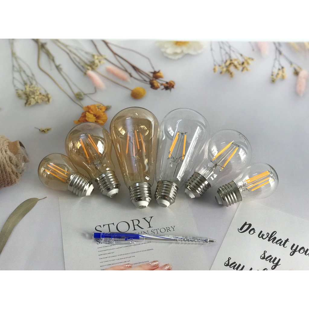 Bóng đèn led edison G45 A60 ST64 G95 bóng đèn trang trí nhà hang quán cà phê trang trí nội thất