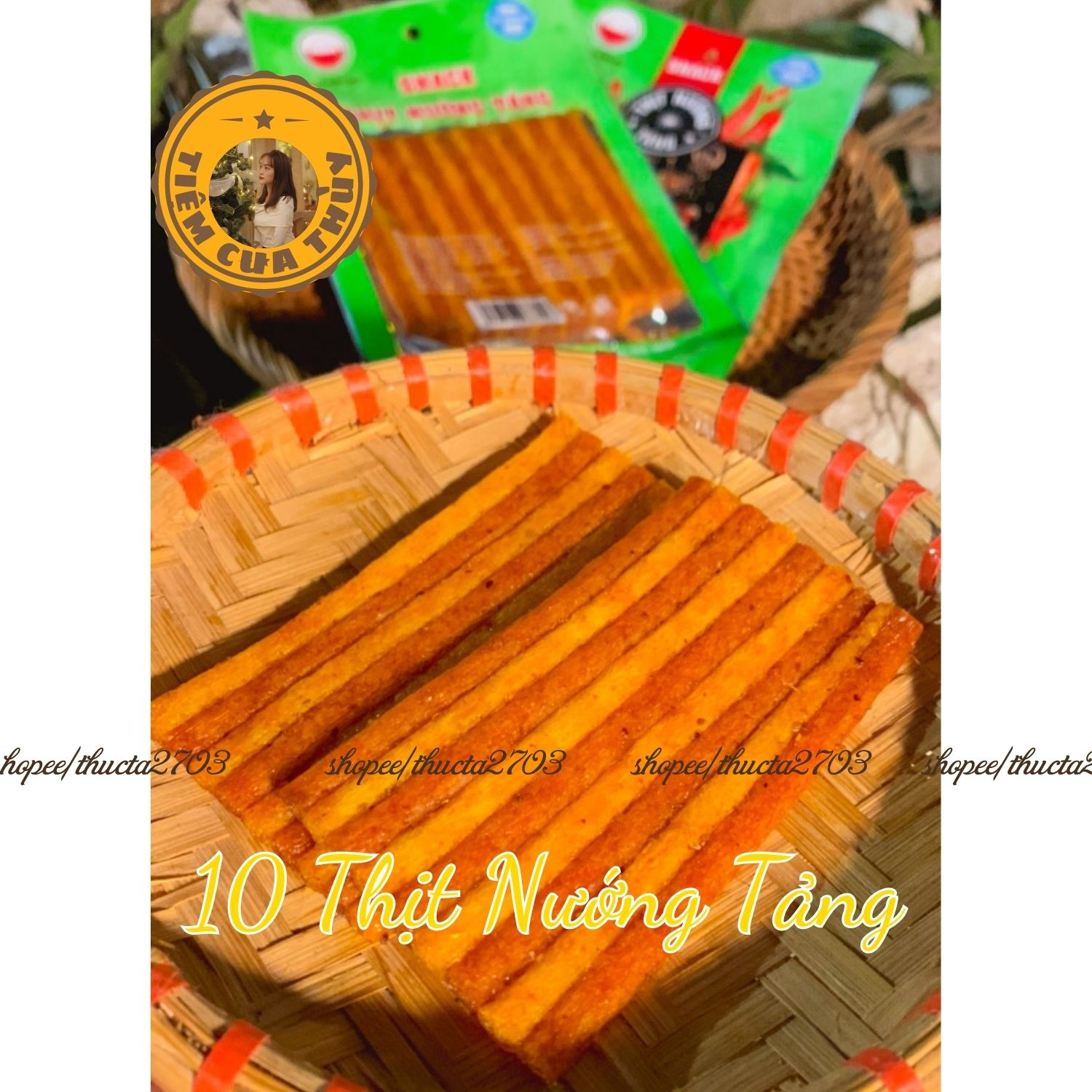 Combo TỐI HẬU THƯ : Khô Gà, Khô Bò, 10 Thịt Nướng Tảng, 10 Mì Sốt, 10 Nem Nướng Phên ,5 Bánh Trứng Chảy Bà Tuyết Diamond