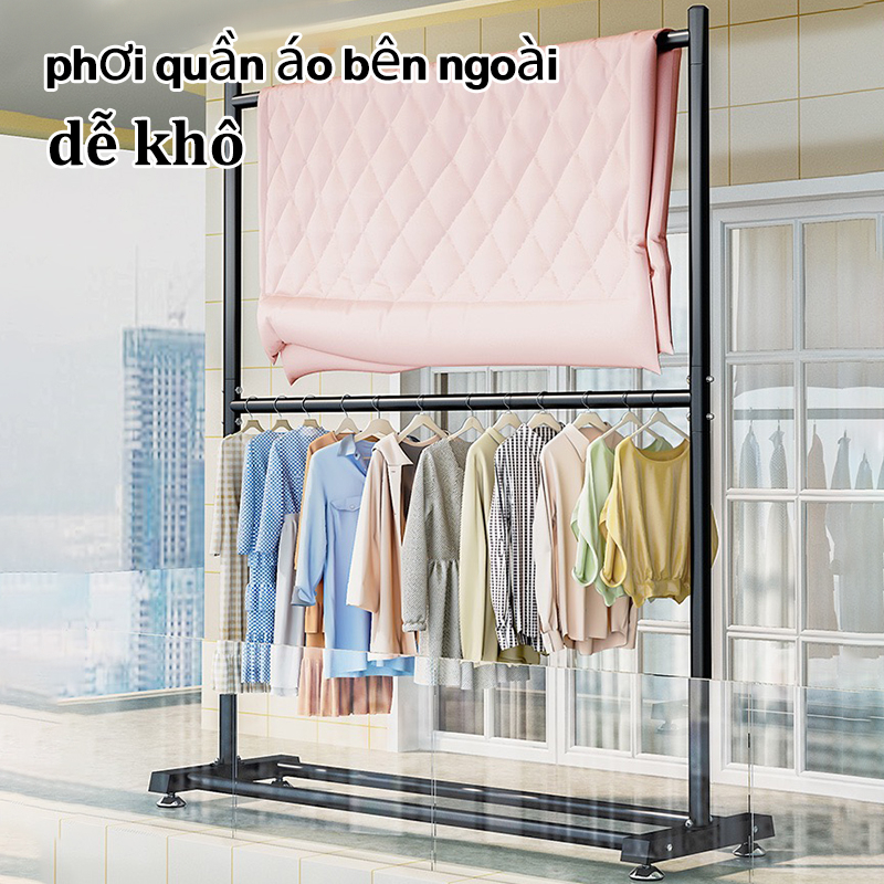 ZEN Giá treo quần áo  Giá Phơi Quần Áo khung thép chắc chắn Có thể treo 60 + thanh treo quần áo