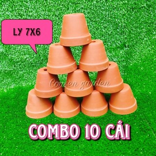 COMBO 10 Chậu Đất Nung Trồng Sen Đá 7 x 6 cm