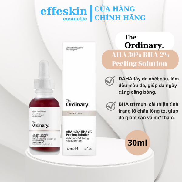 Tinh Chất Peel da The Ordinary AHA 30%+BHA 2% Peeling Solution 30ml