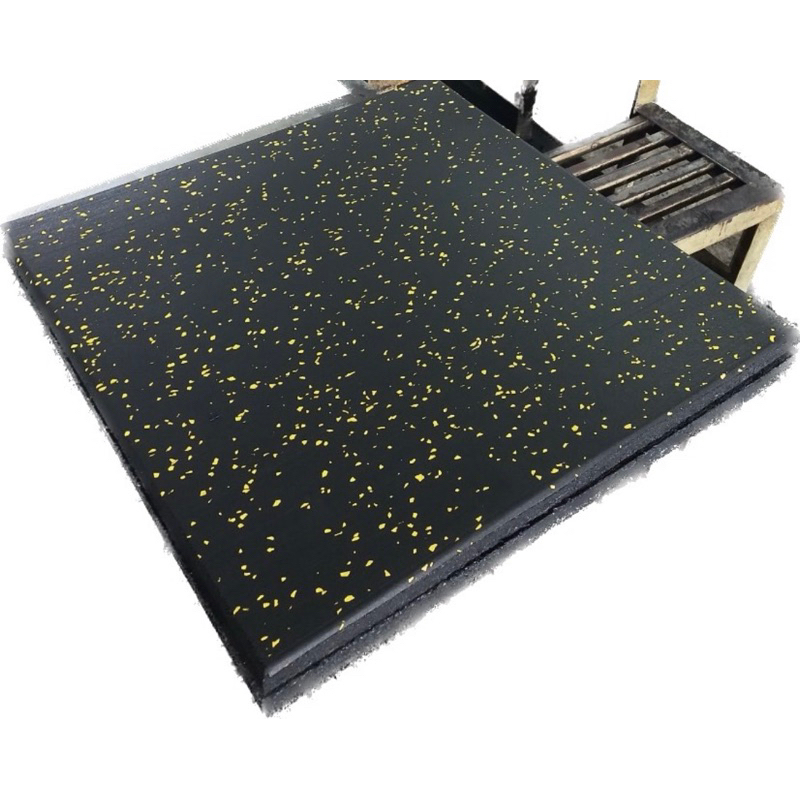 Gạch cao su mặt thảm EPDM chấm vàng