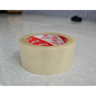 1 cuộn băng keo đóng hàng siêu dính cuộn 200 yar, 1,1kg lỗi mỏng