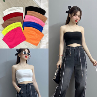 Áo ống cúp ngực không đệm chất thun BORIP đủ màu, Áo quây ngang cúp ngực basic chất thun borip dày dặn siêu quyến rũ