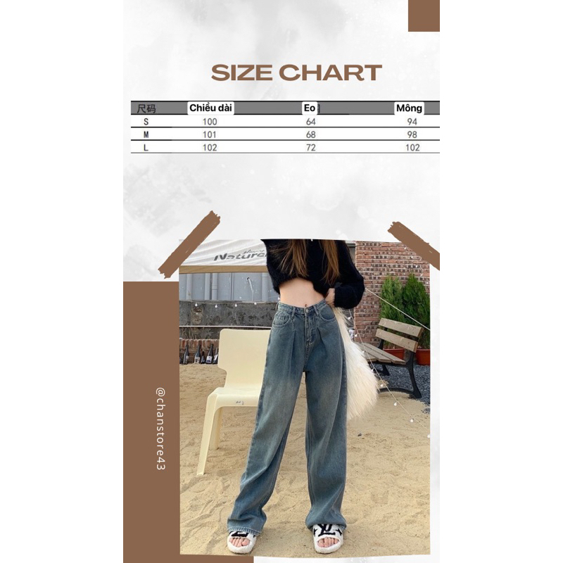 Quần jean dài dáng suông hot trend phong cách hàn quốc M41