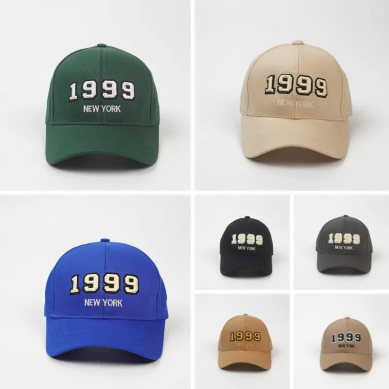 Mũ lưỡi trai nam nữ chất vải kaki cao cấp thêu chữ 1999 phong cách Hàn Quốc