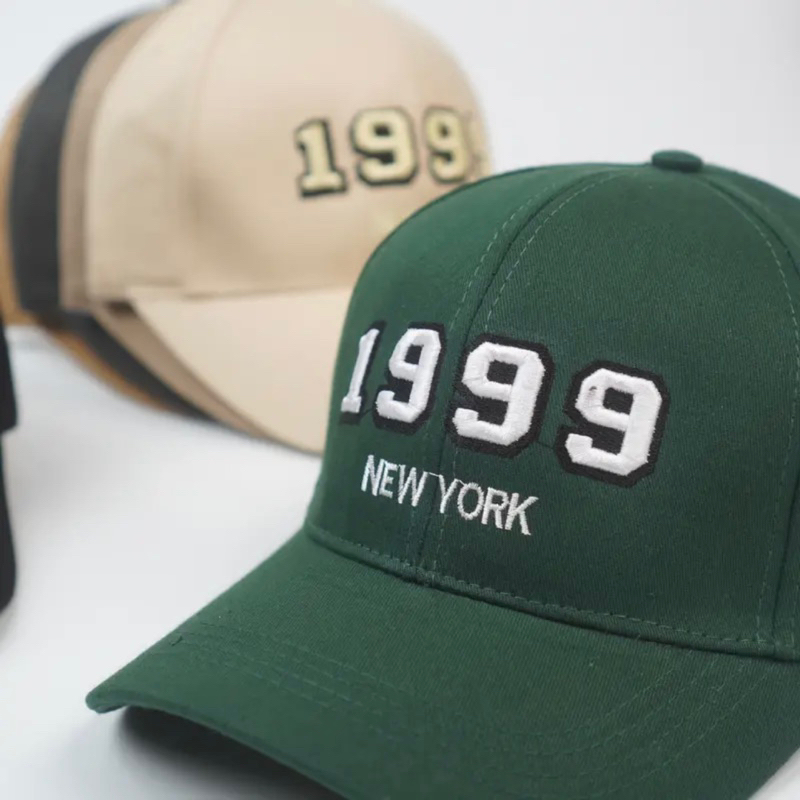 Mũ lưỡi trai nam nữ chất vải kaki cao cấp thêu chữ 1999 phong cách Hàn Quốc
