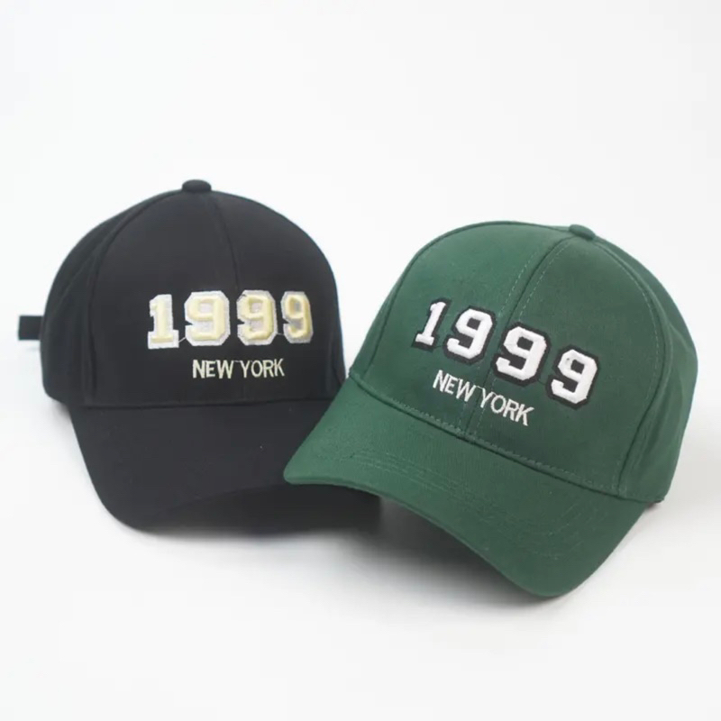 Mũ lưỡi trai nam nữ chất vải kaki cao cấp thêu chữ 1999 phong cách Hàn Quốc
