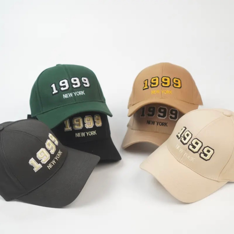 Mũ lưỡi trai nam nữ chất vải kaki cao cấp thêu chữ 1999 phong cách Hàn Quốc