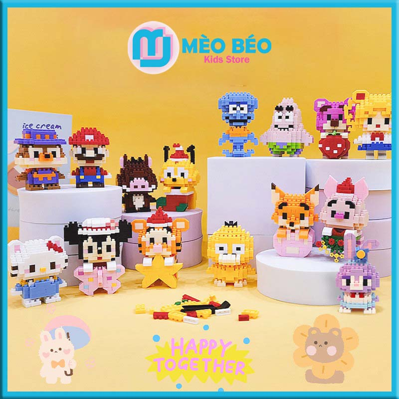 Mô Hình Lắp Ráp hoạt hình, Đồ Chơi Lắp Ráp 3D - Mèo Béo Kids Store
