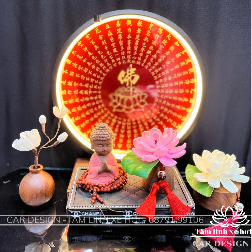 Bình Mộc Liên Hoa Trang Trí Tượng Phật - Trụ Gỗ Mộc Liên Hoa Decor Tượng Phật Tinh Dầu Thơm Cao Cấp