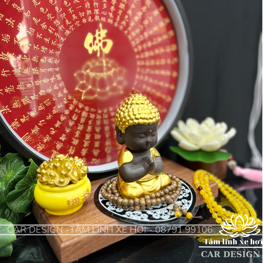 Bình Mộc Liên Hoa Trang Trí Tượng Phật - Trụ Gỗ Mộc Liên Hoa Decor Tượng Phật Tinh Dầu Thơm Cao Cấp