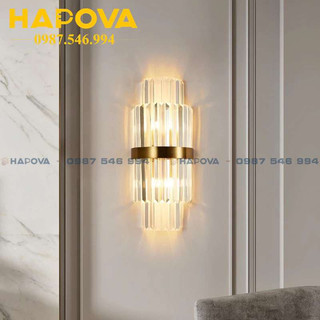 Đèn tường phòng ngủ pha lê hapova nica ph1b