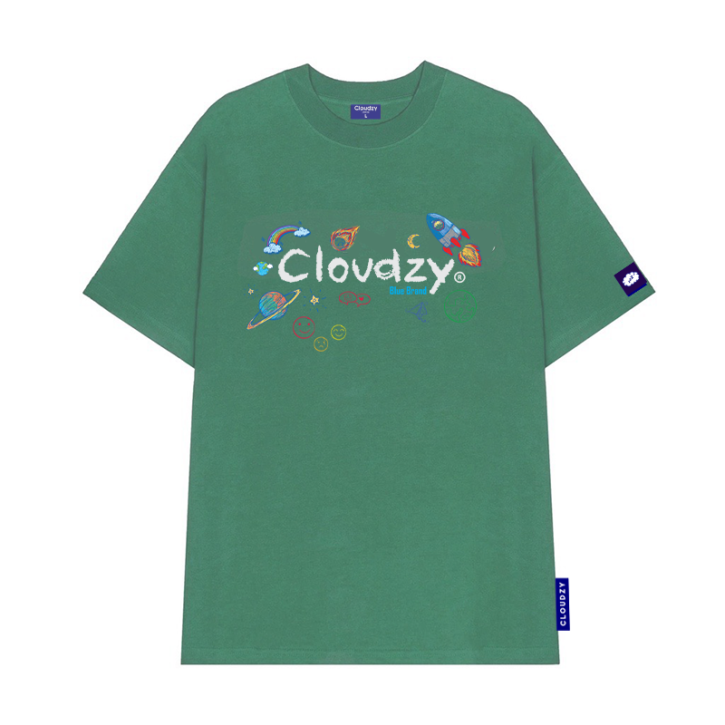 Áo phông local brand nam nữ unisex tay lỡ thun form rộng teen cổ tròn oversize cotton màu đen trắng tee CLOUDZY CRAYON