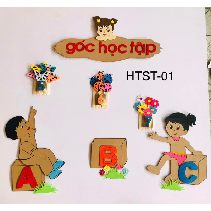 Góc Steam - Góc học tập 01( Steam mầm non- Hình thủ công bằng giấy bìa carton mầm non)