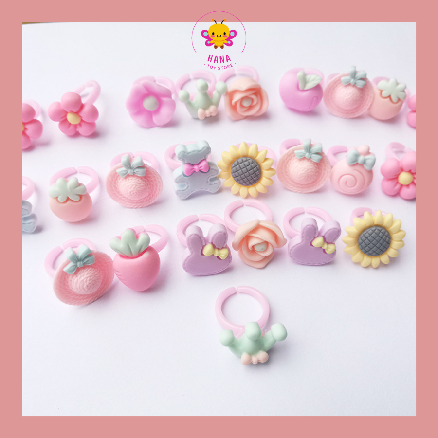 Combo Nhẫn họa tiết dễ thương cho bé