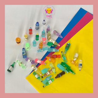 Mô hình chai nước mini - Các mẫu charm slime, handmade DIY