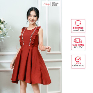 Váy sát nách nữ bèo thêu freedy - wvs2201