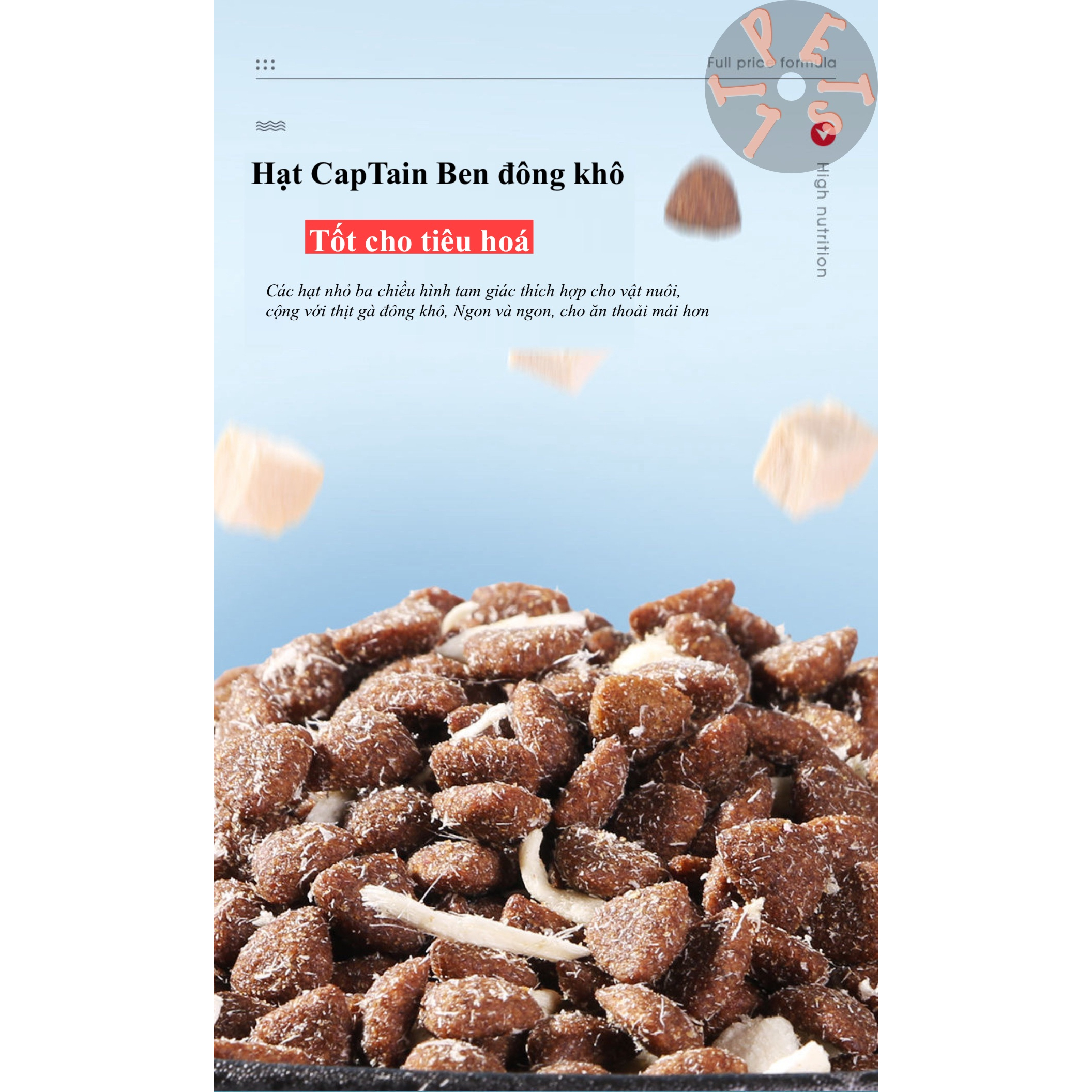 Hạt CaptainBen mix thịt gà tươi sấy nguyên chất 100% chính hãng- Bao bì mới
